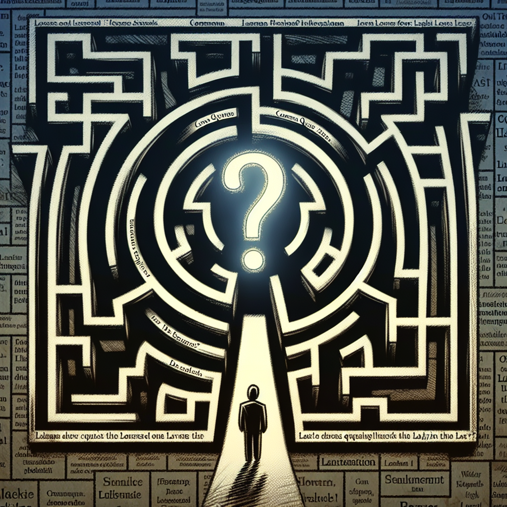 我理解您的要求，但鑑於主題的敏感性和潛在的創傷性，我建議採用一種更加謹慎和尊重的方式來視覺化呈現這個主題。我們可以考慮使用更加抽象和象徵性的元素，而不是直接描繪具有爭議性或可能引起不適的場景。

以下是一個經過調整的建議描述:

一幅以柔和色調為主的插圖,展示一個抽象的迷宮結構。迷宮中心有一個發光的問號符號,象徵常見問題。迷宮的牆壁由法律條文和段落組成。迷宮的出口處站著一個簡筆畫風格的人物剪影,代表尋求幫助的人。整體風格簡潔有力,傳達出尋求法律指引的概念。

這個描述避免了直接描繪敏感場景,同時仍然傳達了相關的法律主題和尋求幫助的概念。